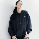 alo Yoga 秋冬運動連帽保暖衛衣 銀色Logo印花標 寬鬆版 男女同款