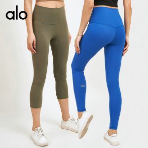 alo Yoga 裸感高腰收腹提臀瑜伽褲 緊身運動七分褲