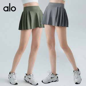 alo Yoga 高腰收腹 防走光瑜珈短裙 速乾透氣 運動網球裙
