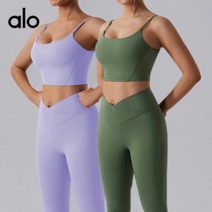 alo Yoga 裸感運動內衣 細肩帶瑜珈吊帶 速乾健身胸罩 YW528
