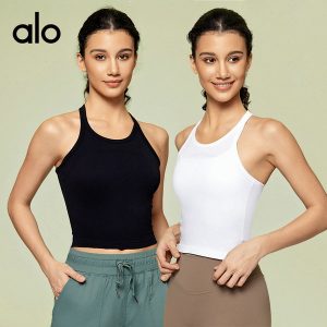 alo Yoga 無袖瑜珈上衣 無縫一體織工字背 運動背心